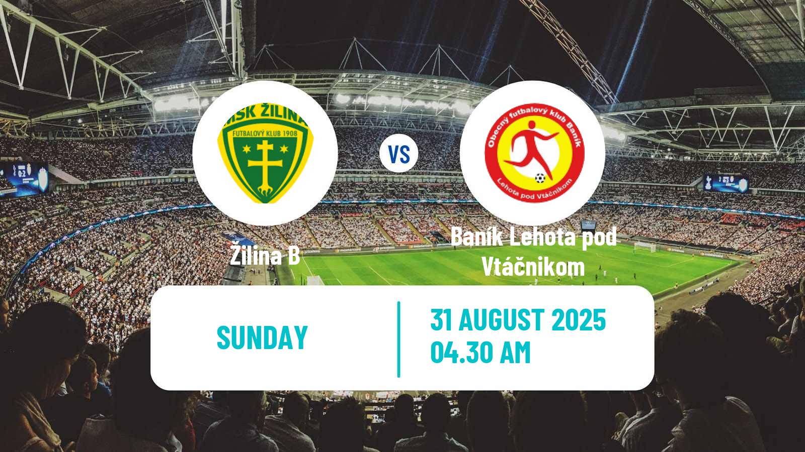 Football Slovak 2 Liga Žilina B - Baník Lehota pod Vtáčnikom