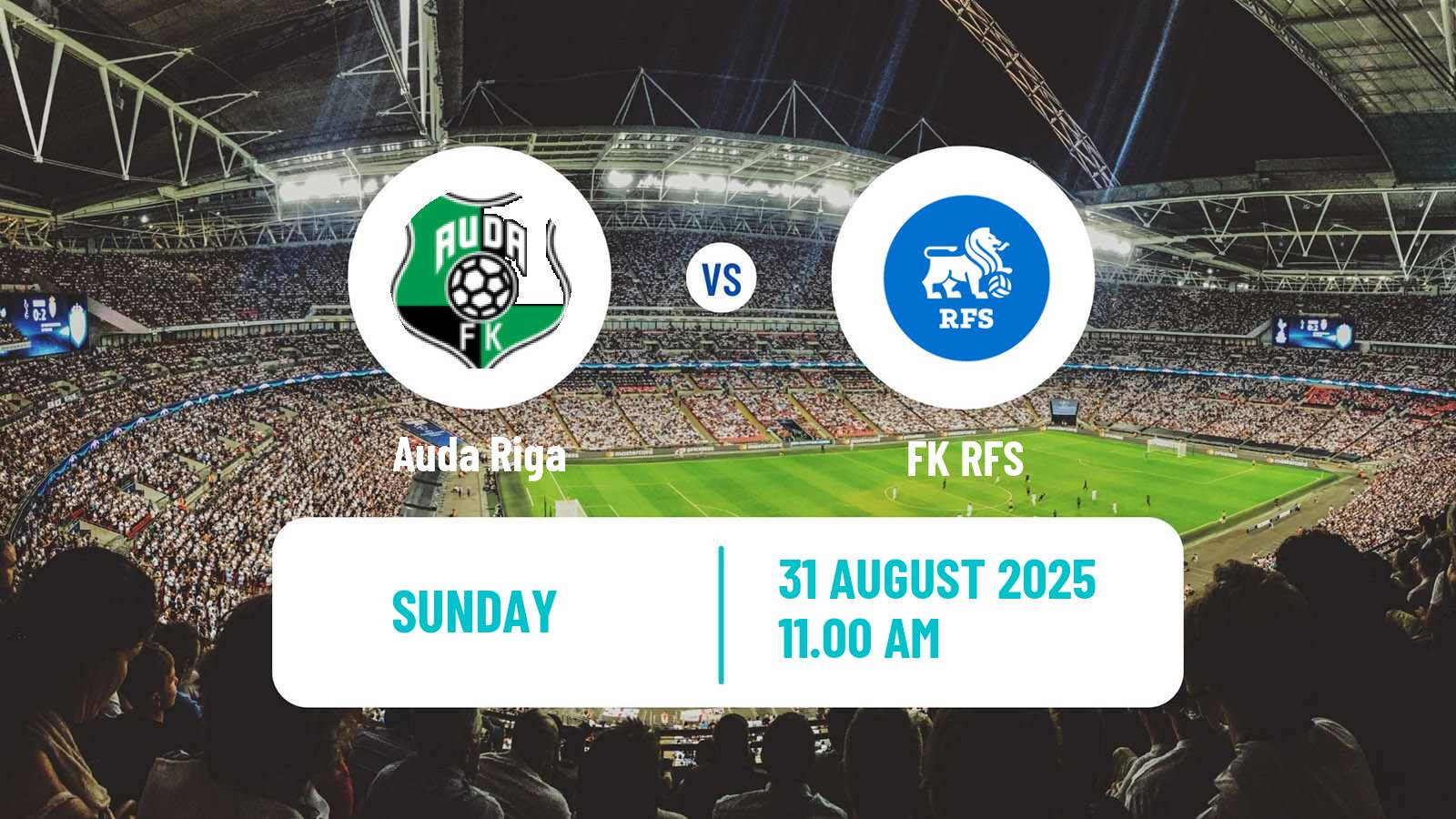 Football Latvian Virsliga Auda Riga - RFS