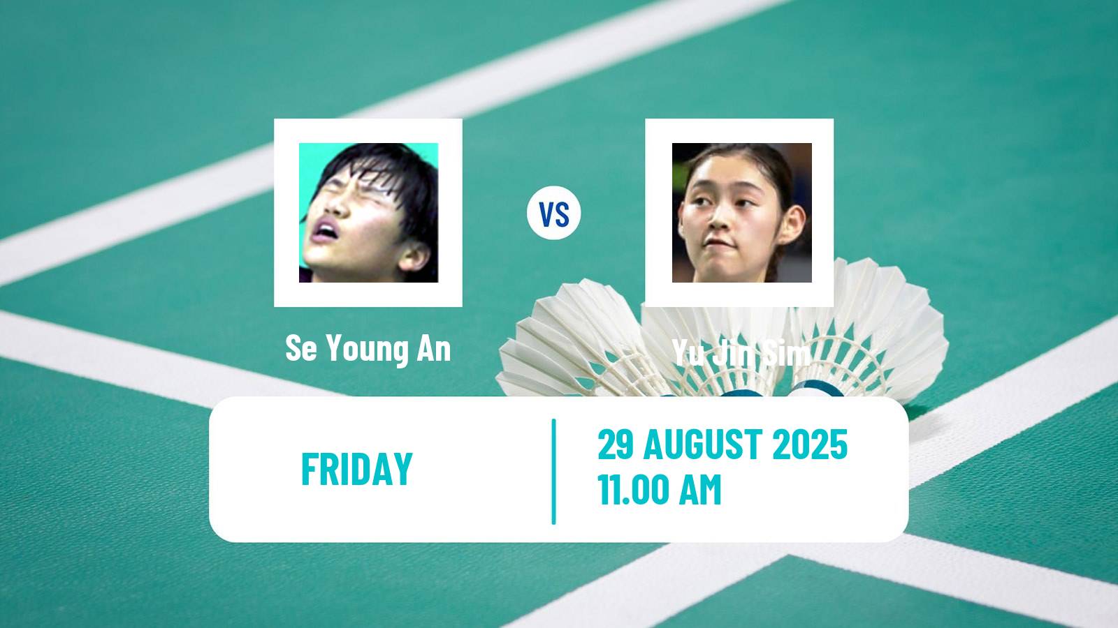 Badminton BWF World Championships Women Se Young An - Yu Jin Sim