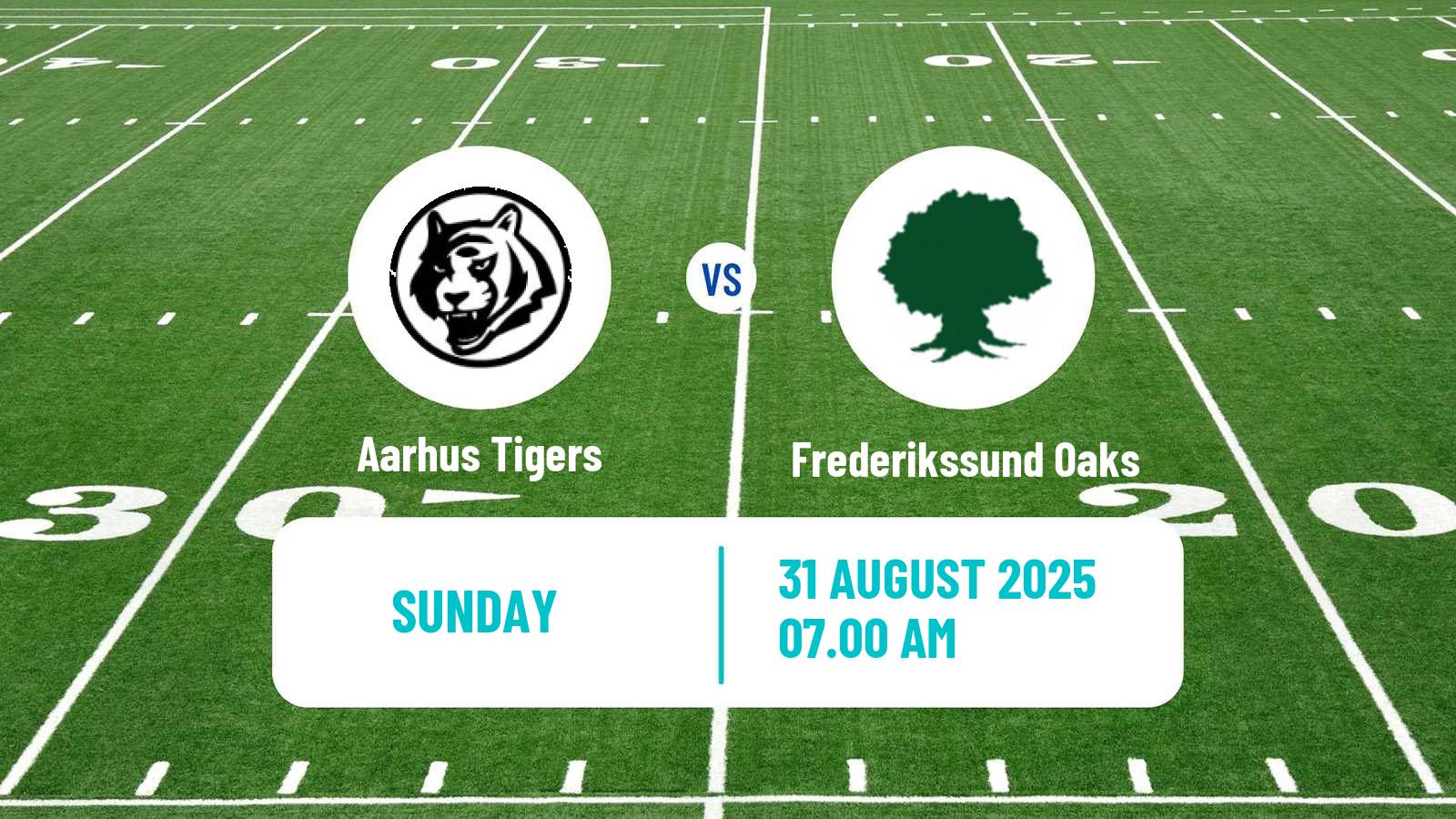 American football Danish National Ligaen American Football Aarhus Tigers - Frederikssund Oaks