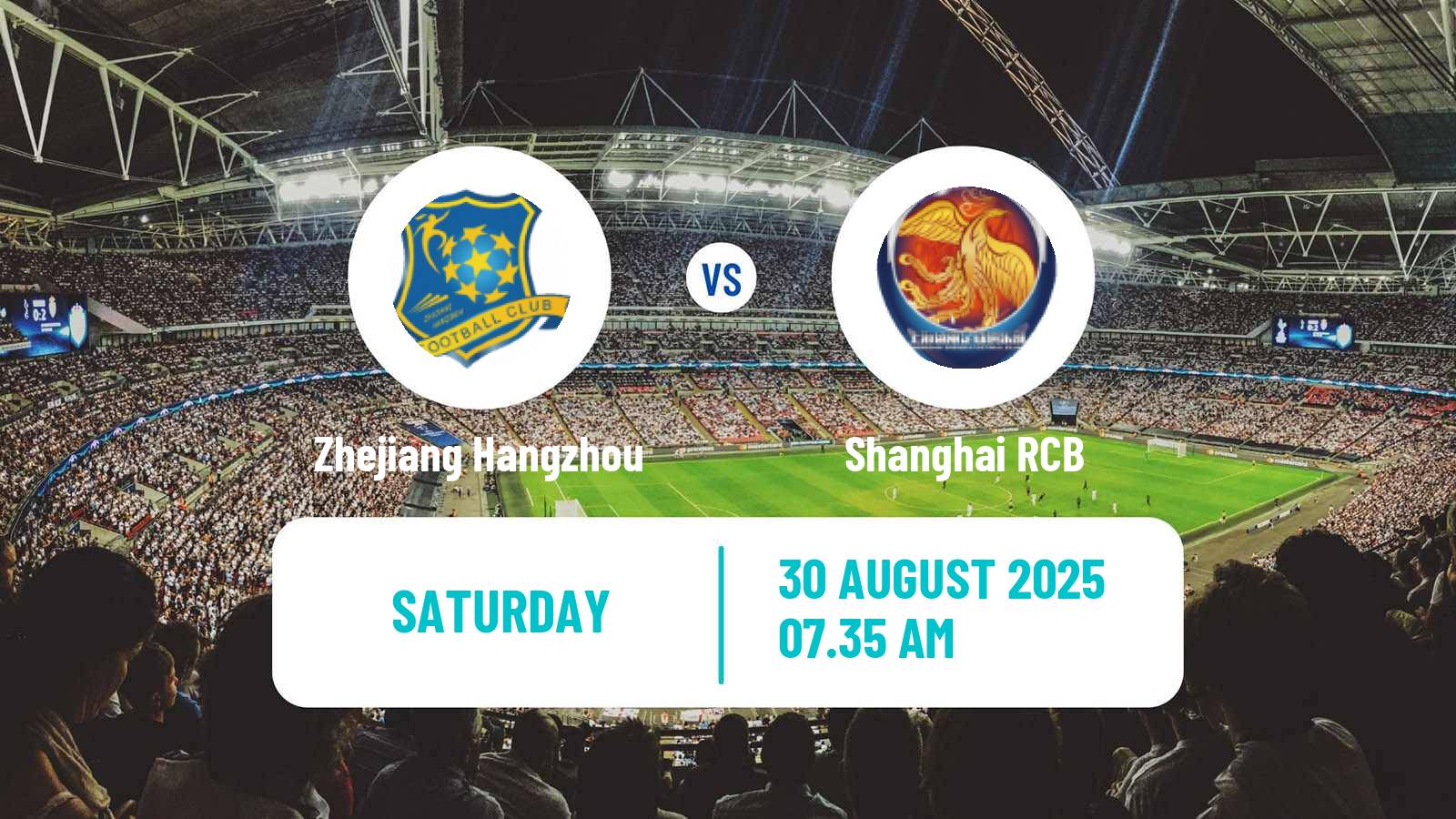 Football Chinese Super League Women Zhejiang Hangzhou - Shanghai RCB