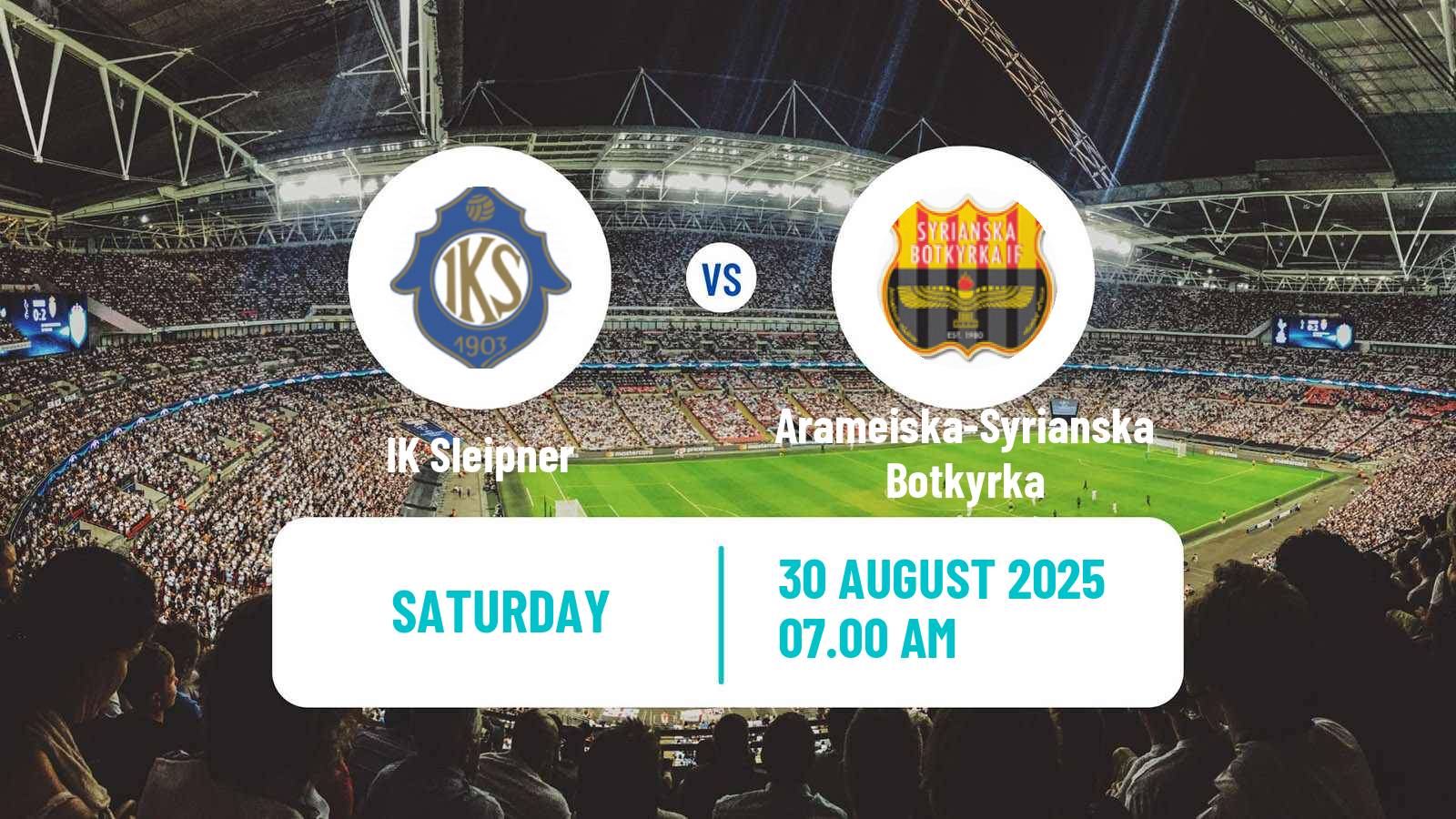 Football Swedish Division 2 - Södra Svealand Sleipner - Arameiska-Syrianska Botkyrka