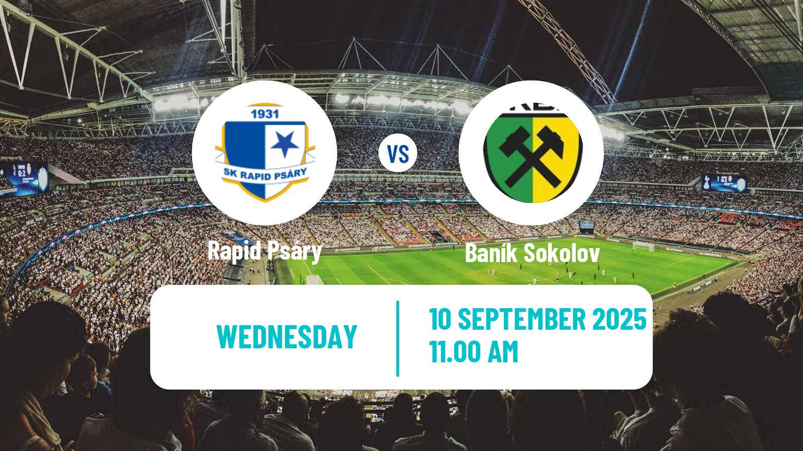 Football Czech Division B Rapid Psáry - Baník Sokolov