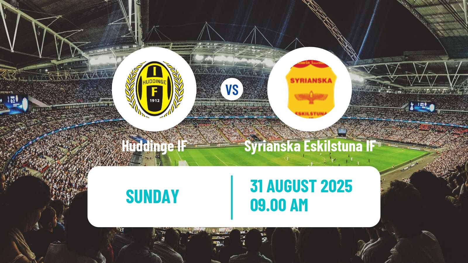 Football Swedish Division 2 - Södra Svealand Huddinge - Syrianska Eskilstuna IF