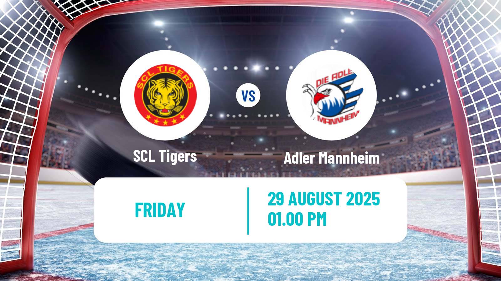 Hockey Club Friendly Ice Hockey SCL Tigers - Adler Mannheim