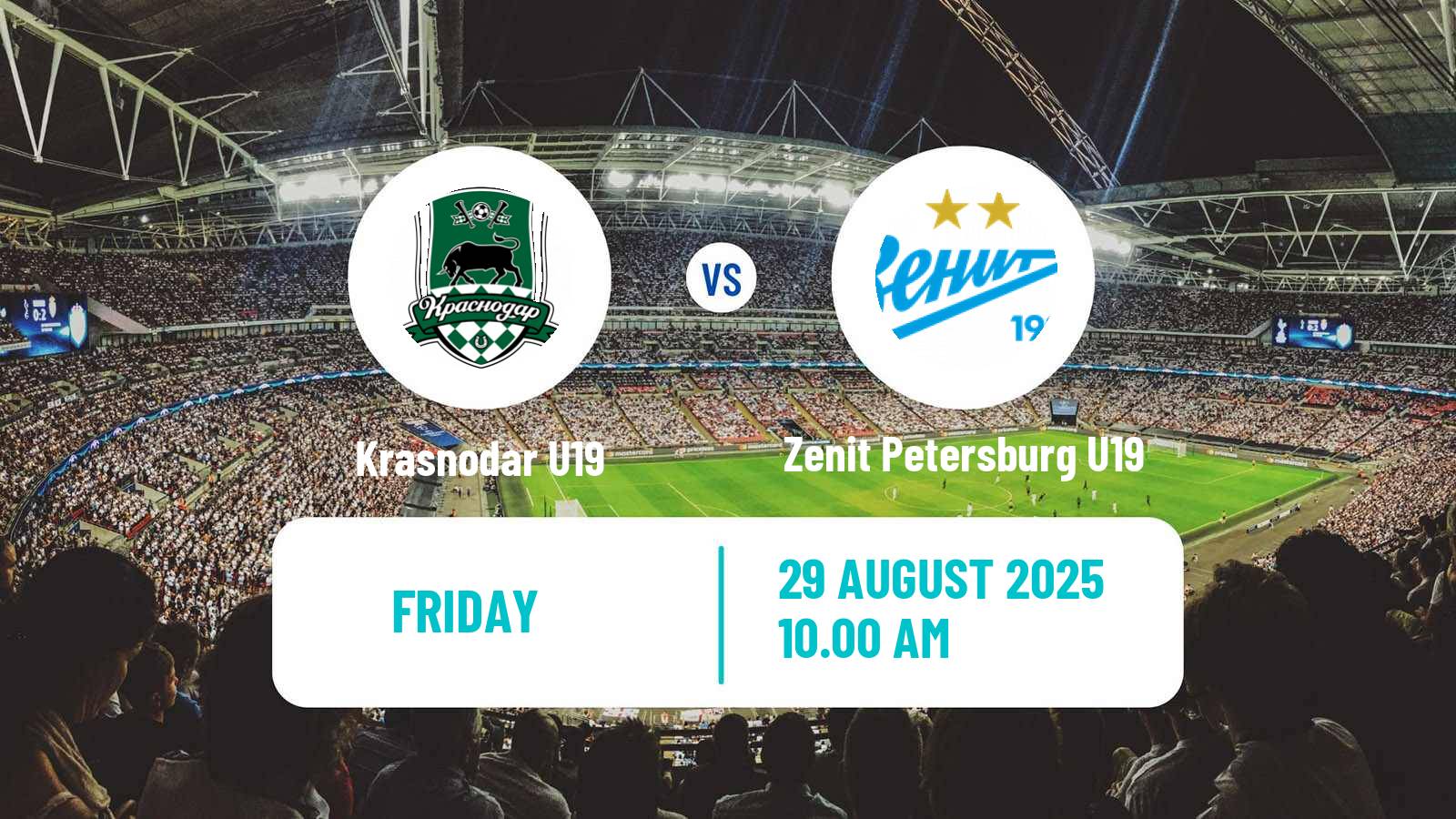 Football Russian Youth League Krasnodar U19 - Zenit Petersburg U19