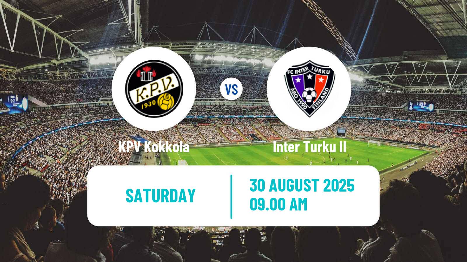 Football Finnish Ykkonen KPV Kokkola - Inter Turku II