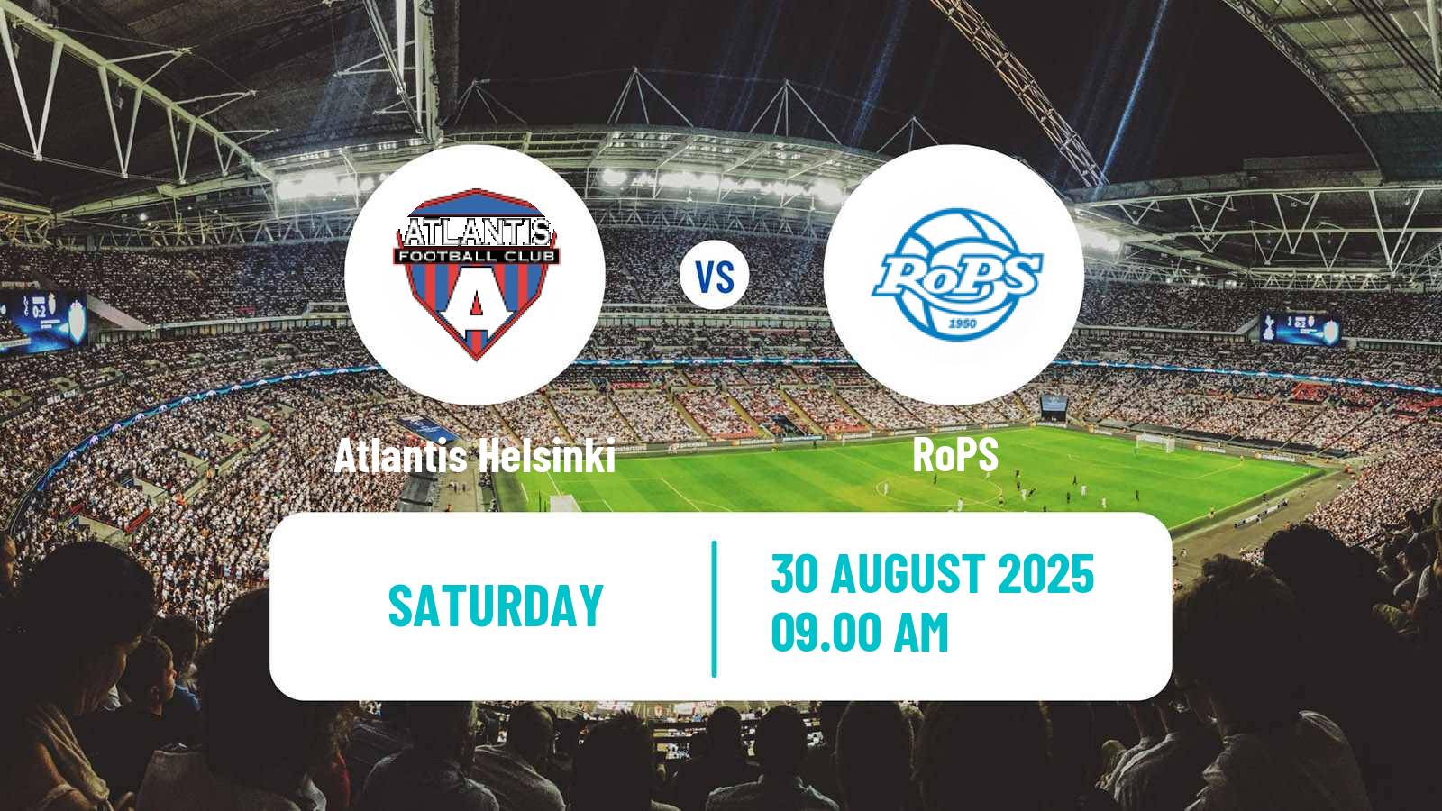 Football Finnish Ykkonen Atlantis Helsinki - RoPS