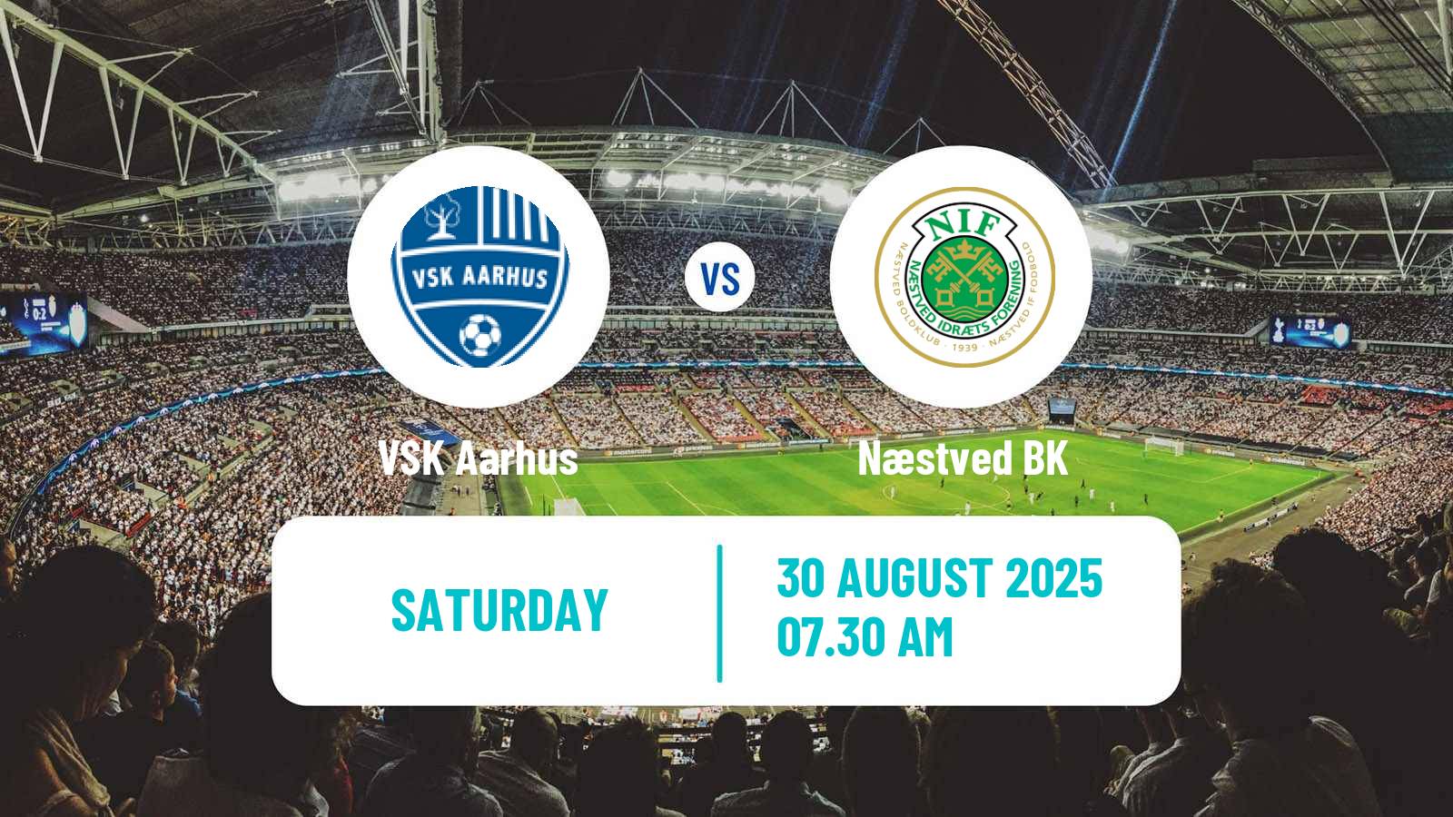 Football Danish 2 Division VSK Aarhus - Næstved BK