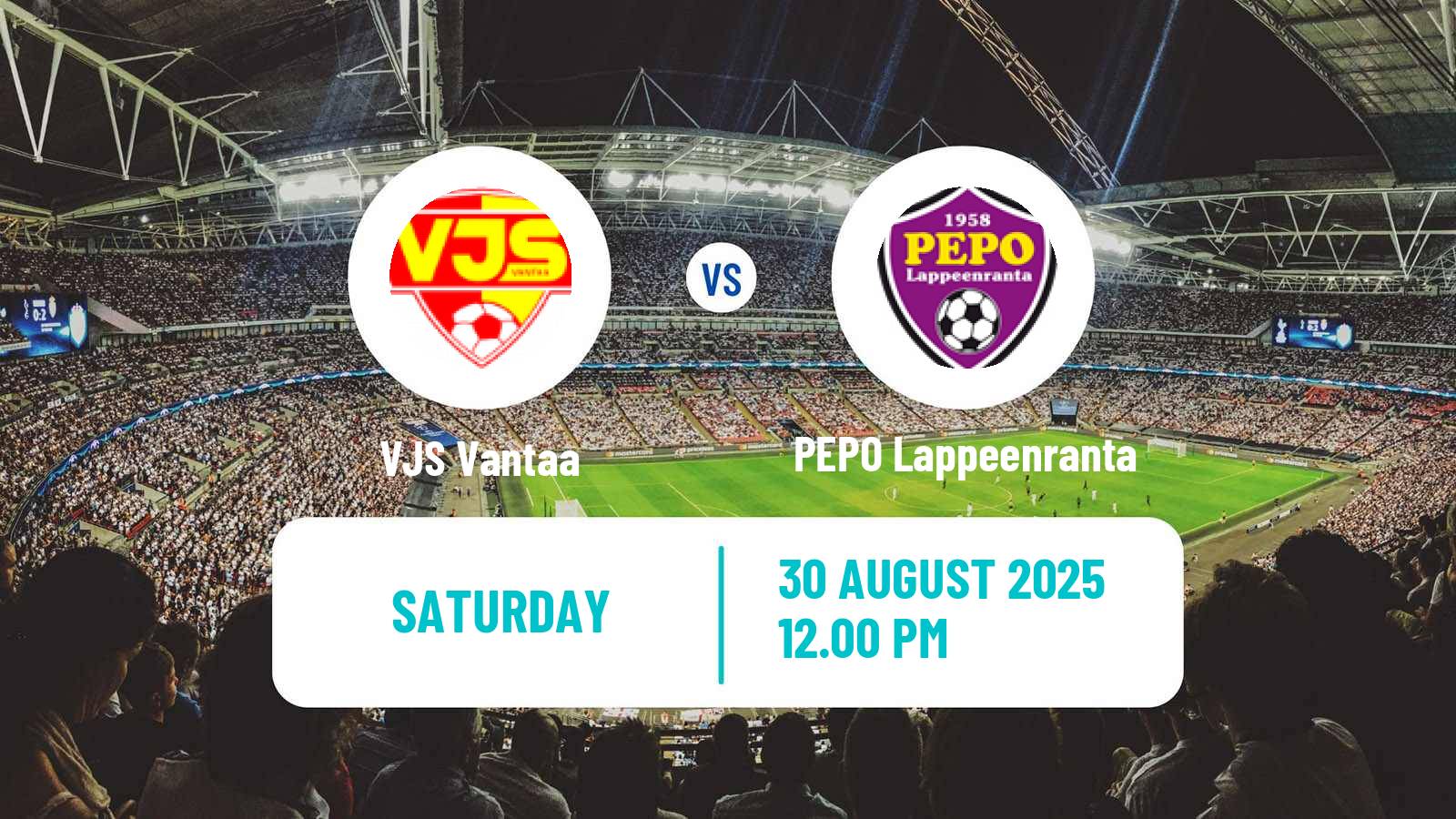 Football Finnish Kakkonen Group A VJS Vantaa - PEPO Lappeenranta