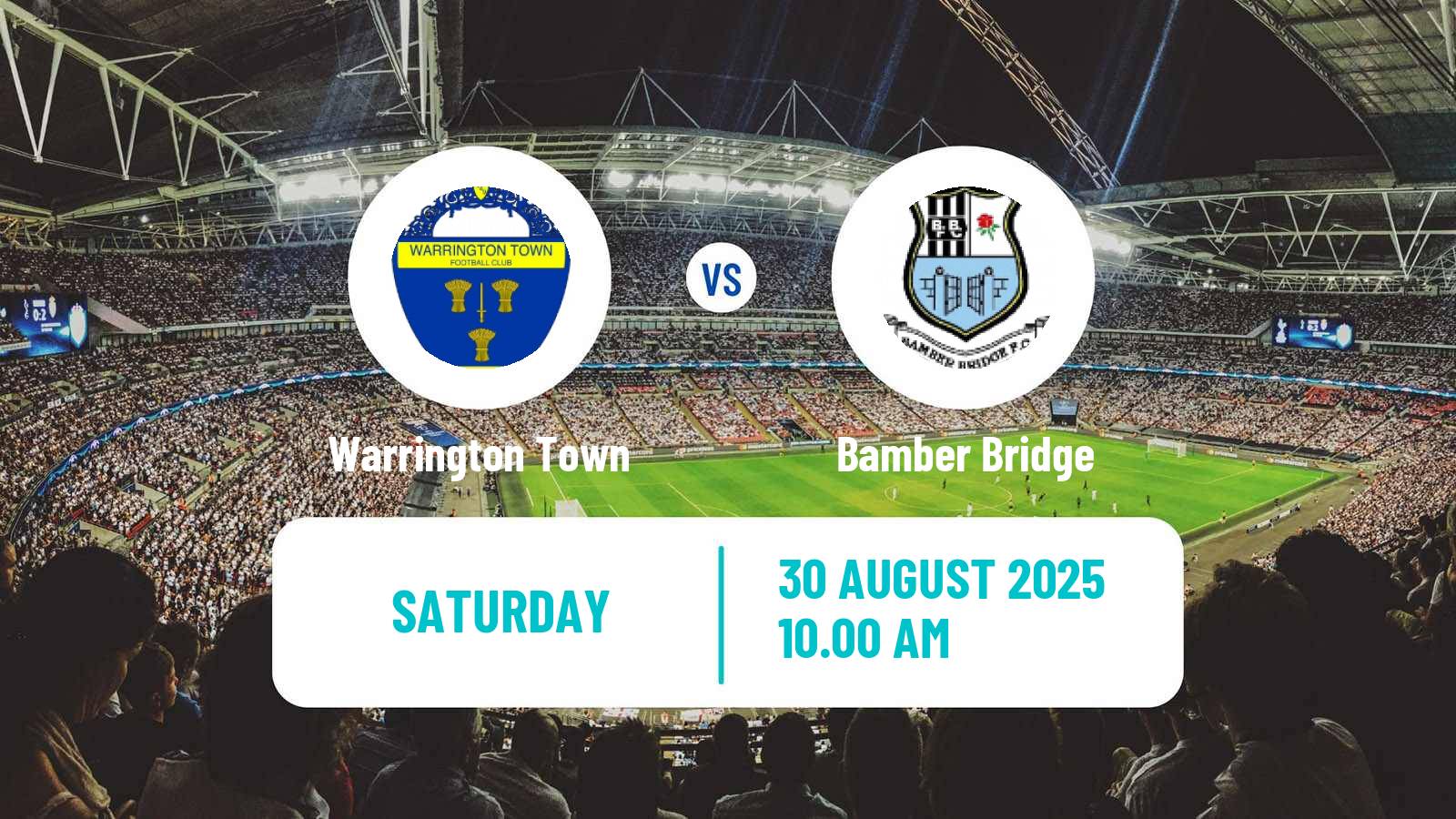 Football English FA Cup Warrington Town - Bamber Bridge
