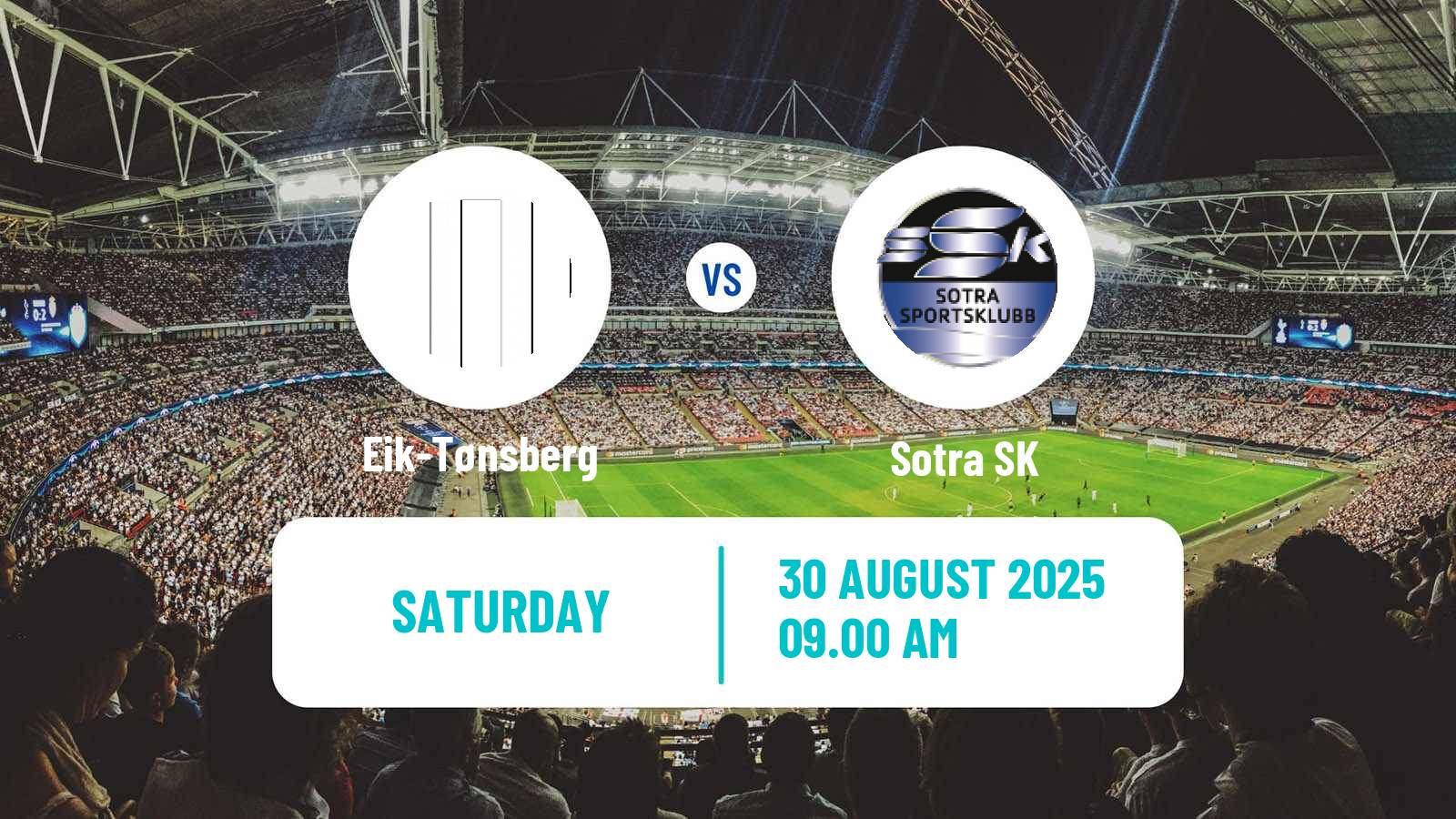 Football Norwegian Division 2 - Group 1 Eik-Tønsberg - Sotra