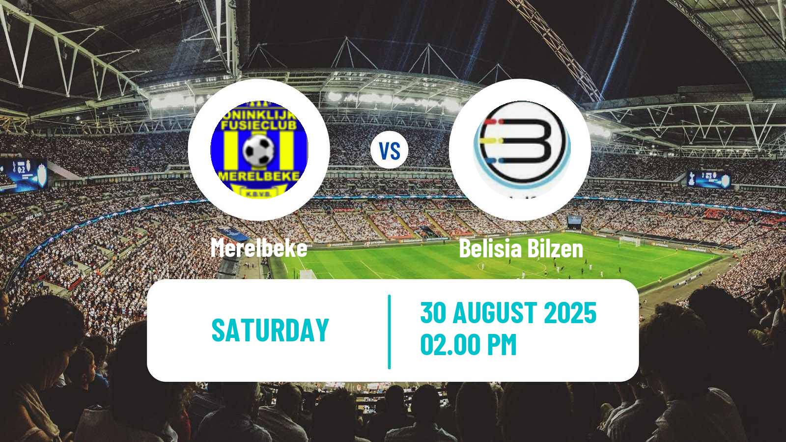 Football Belgian National Division 1 VV Merelbeke - Belisia Bilzen