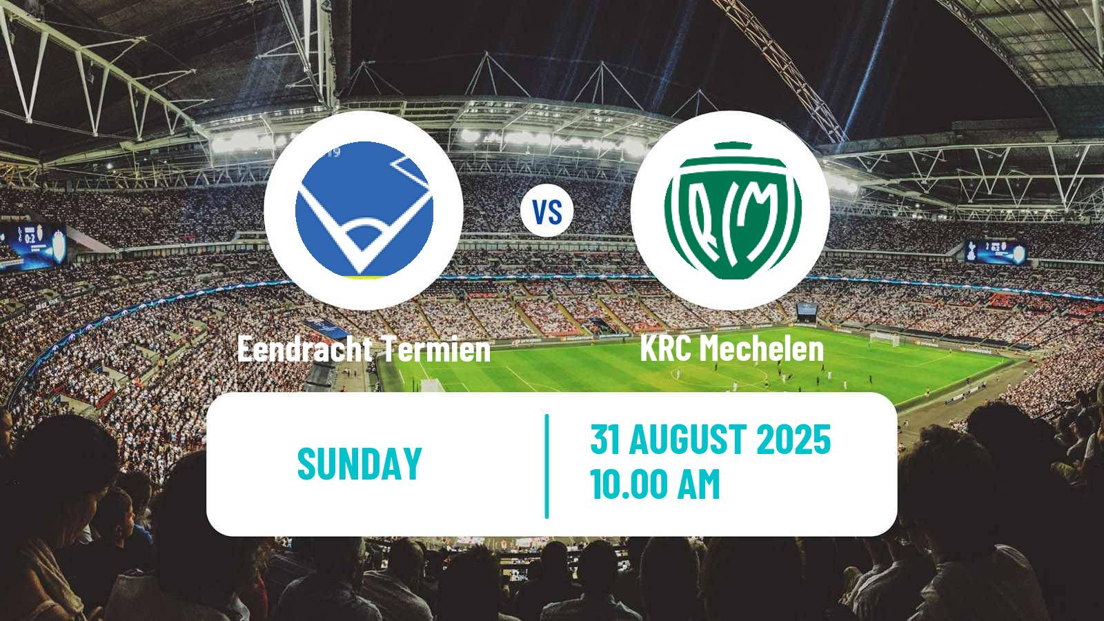 Football Belgian Second Amateur Division Group B Eendracht Termien - KRC Mechelen