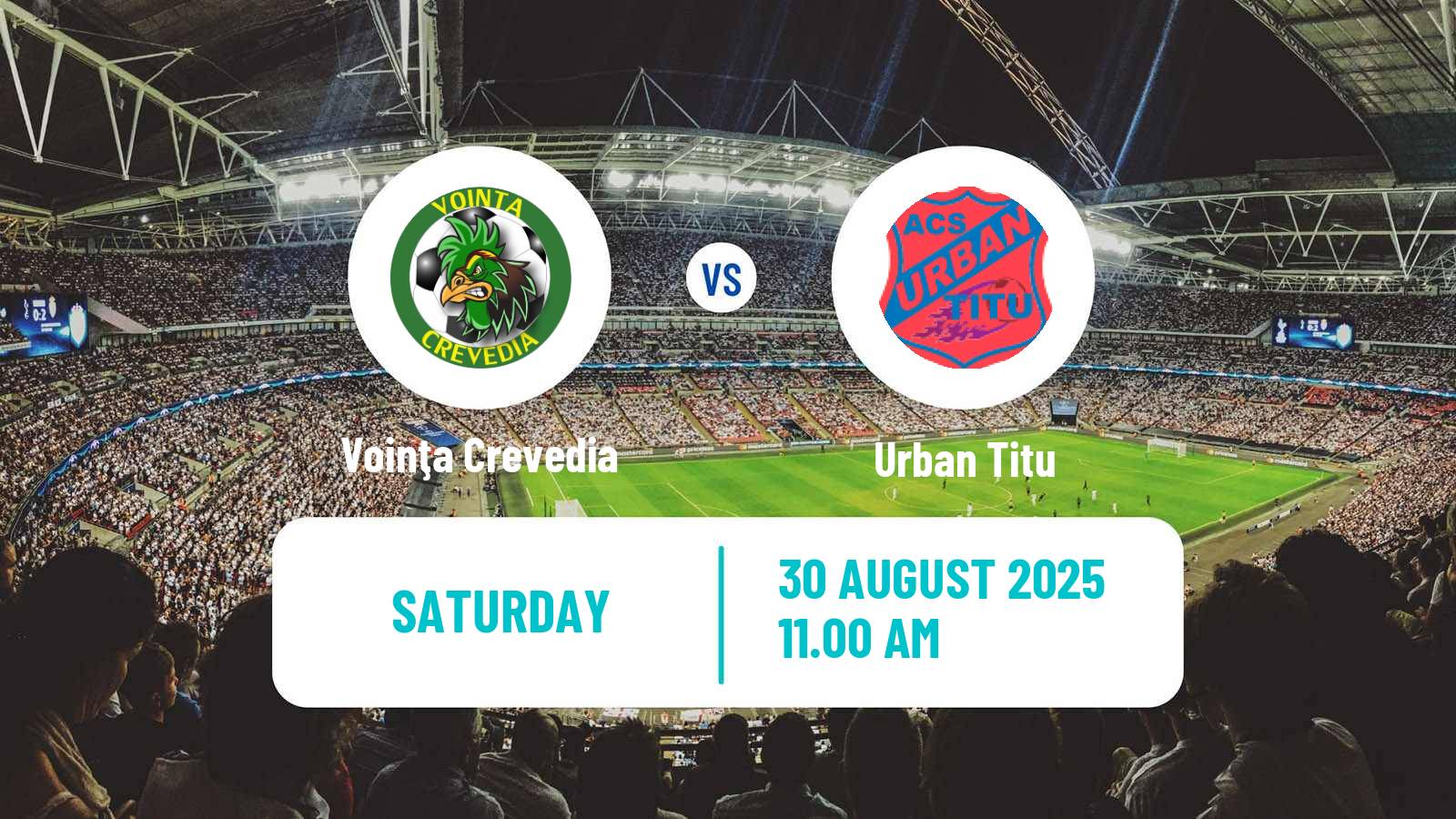 Football Romanian Liga 3 - Seria 4 Voinţa Crevedia - Urban Titu