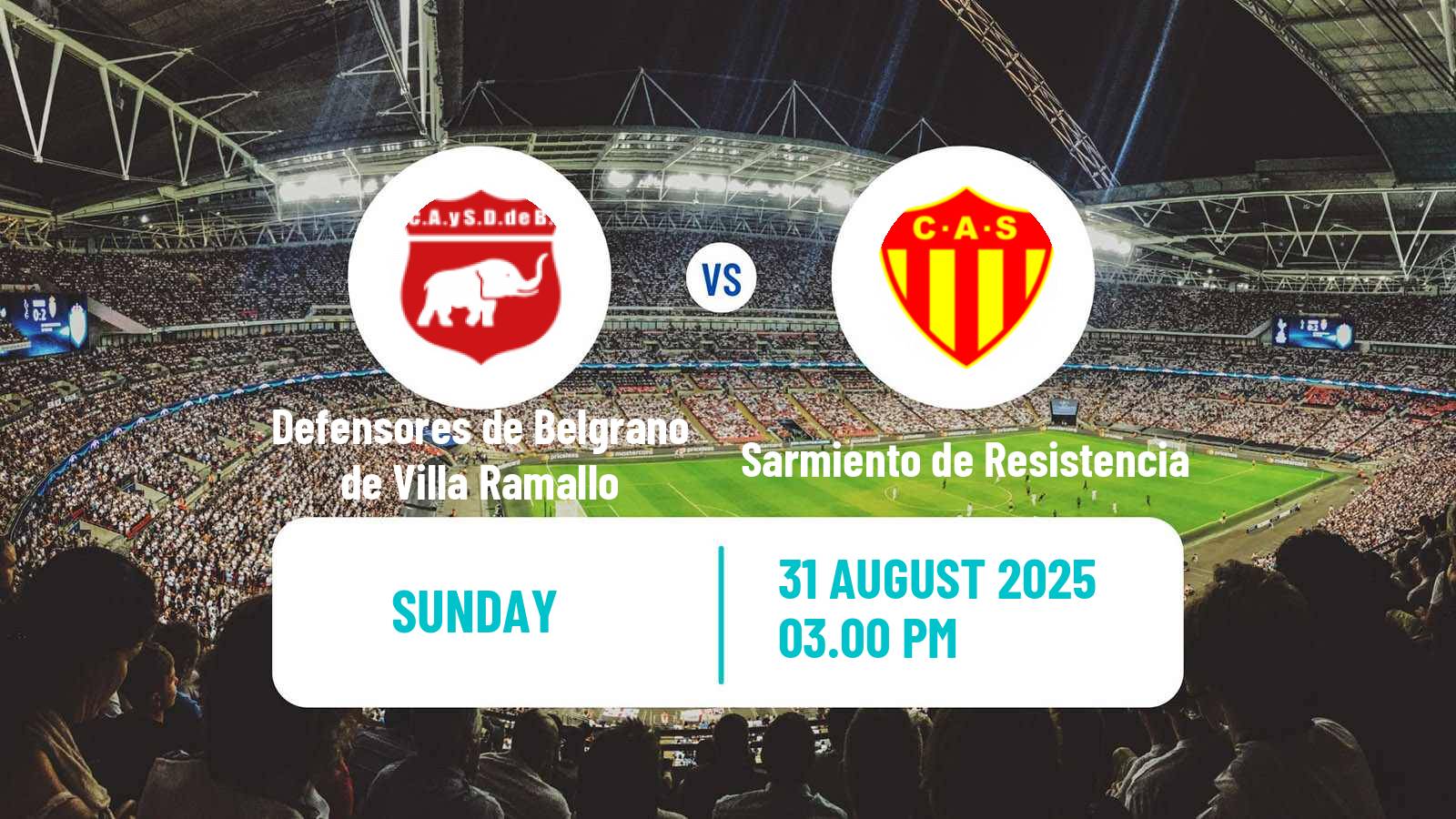 Football Argentinian Torneo Federal Defensores de Belgrano de Villa Ramallo - Sarmiento de Resistencia