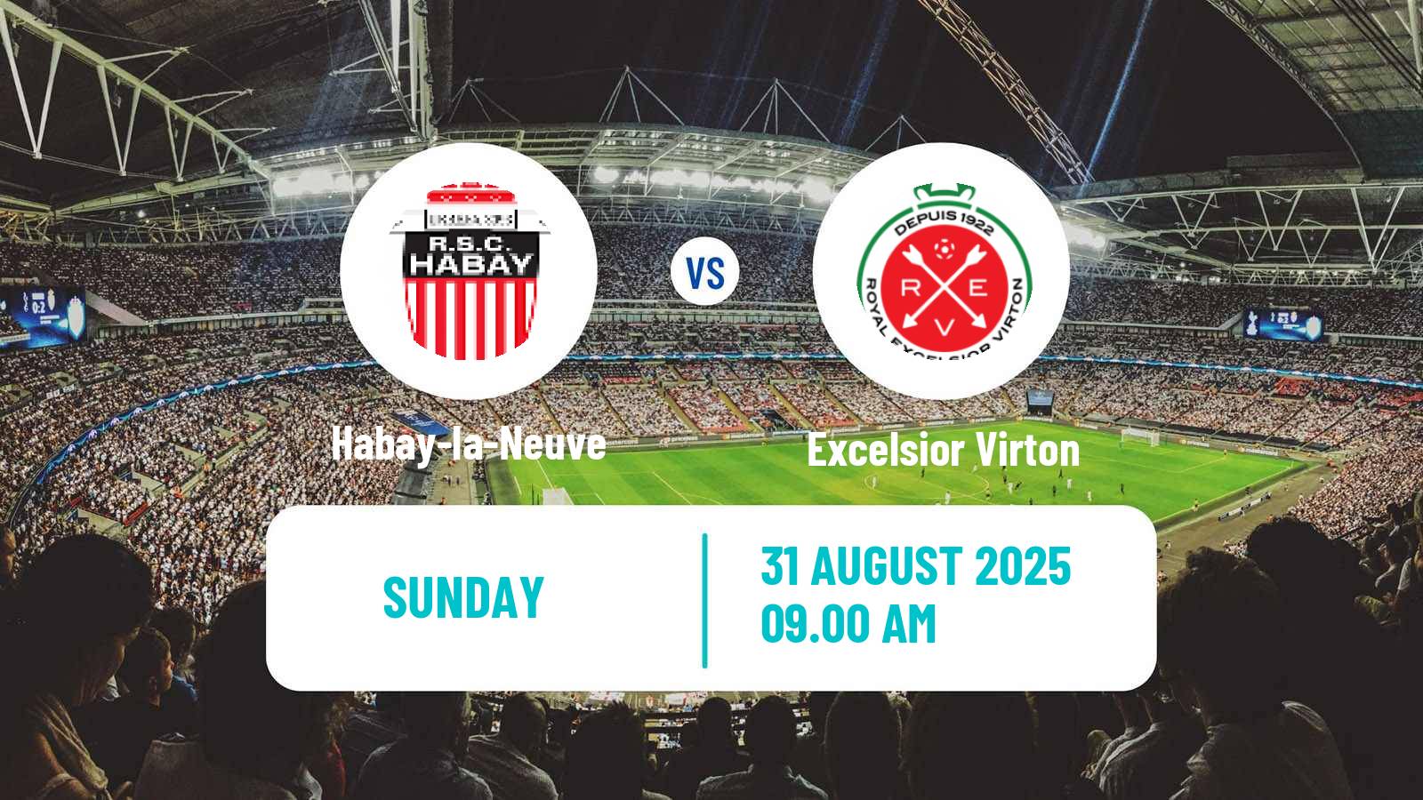 Football Belgian National Division 1 ACFF Habay-la-Neuve - Excelsior Virton