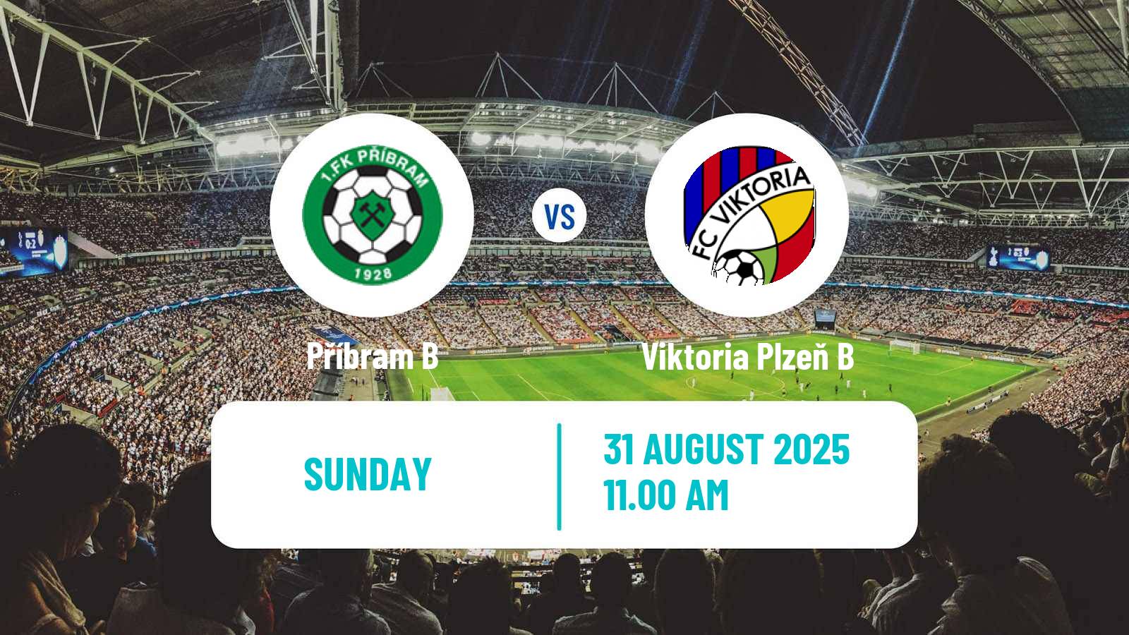 Football Czech CFL Group A Příbram B - Viktoria Plzeň B