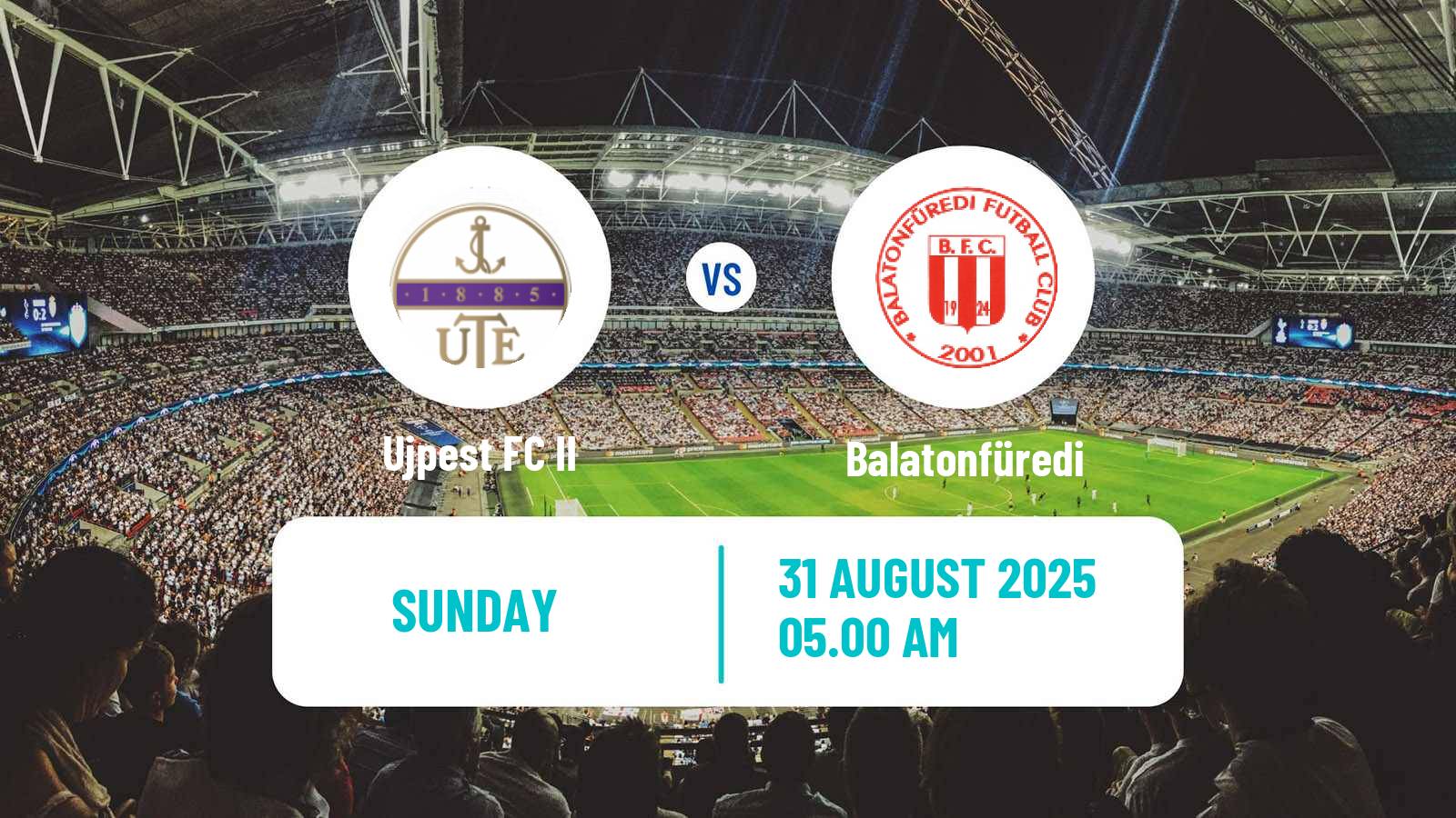 Football Hungarian NB III Northwest Ujpest II - Balatonfüredi