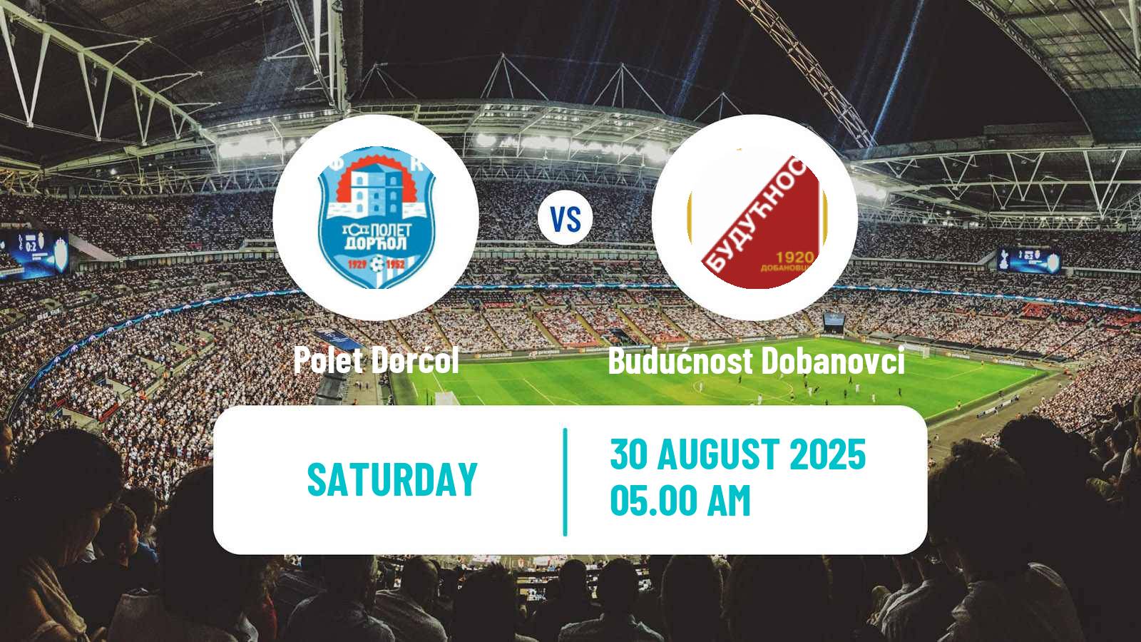 Football Serbian Srpska Liga - Belgrade Polet Dorćol - Budućnost Dobanovci