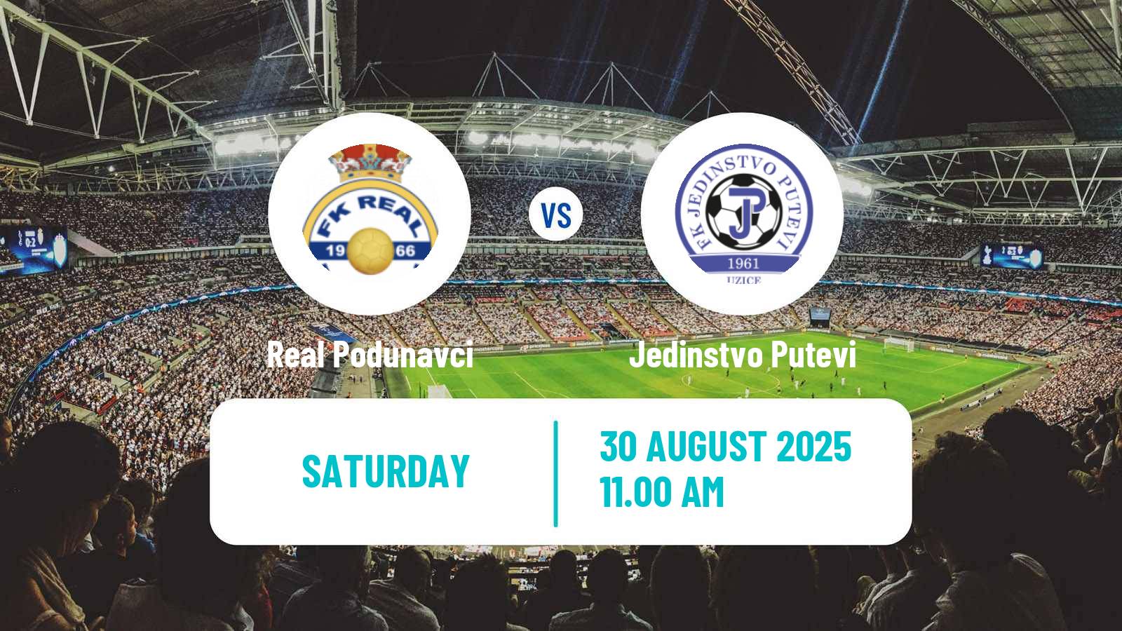 Football Serbian Srpska Liga - West Real Podunavci - Jedinstvo Putevi