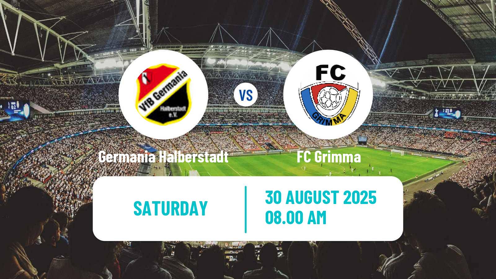 Football German Oberliga NOFV- Süd Germania Halberstadt - Grimma
