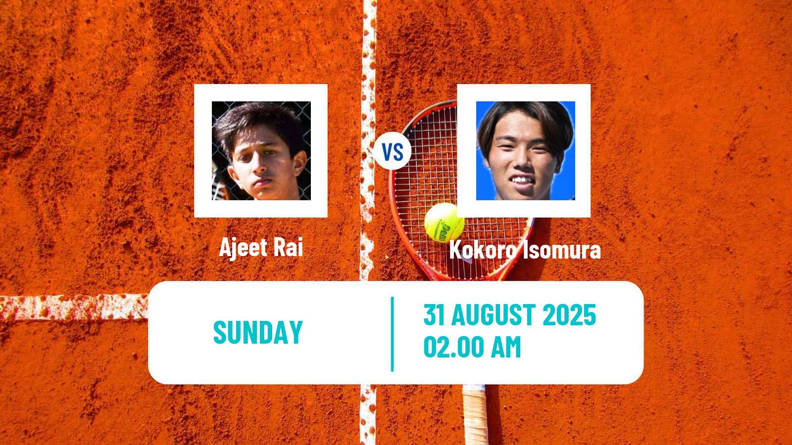 Tennis Shanghai Challenger Men Ajeet Rai - Kokoro Isomura