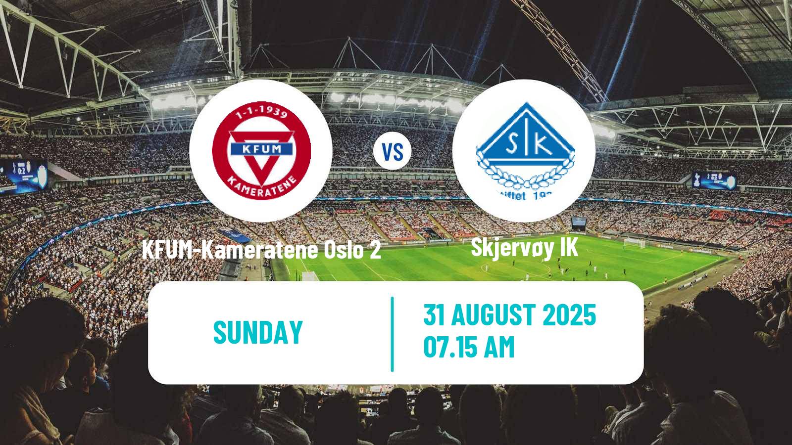 Football Norwegian Division 3 - Group 1 KFUM-Kameratene Oslo 2 - Skjervøy