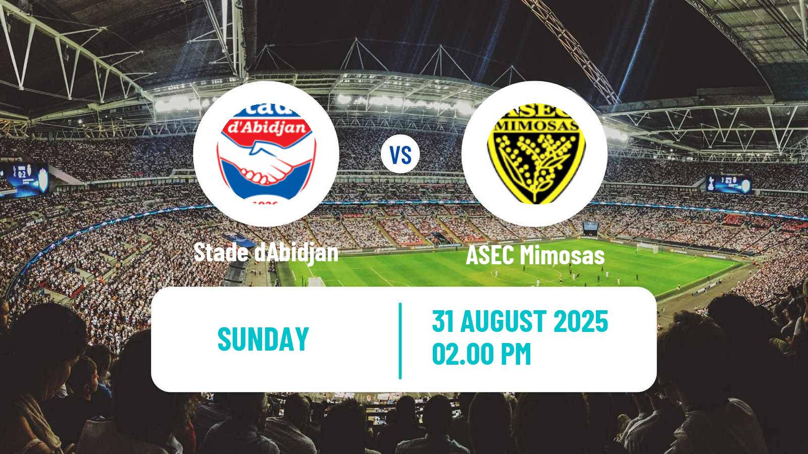 Football Cote d`Ivoire Ligue 1 Stade dAbidjan - ASEC Mimosas