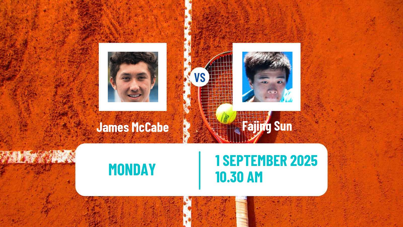 Tennis Shanghai Challenger Men James McCabe - Fajing Sun