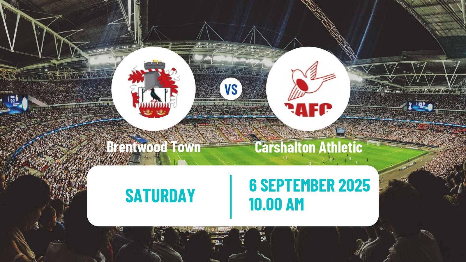 Football English Isthmian League Premier Division Brentwood Town - Carshalton Athletic