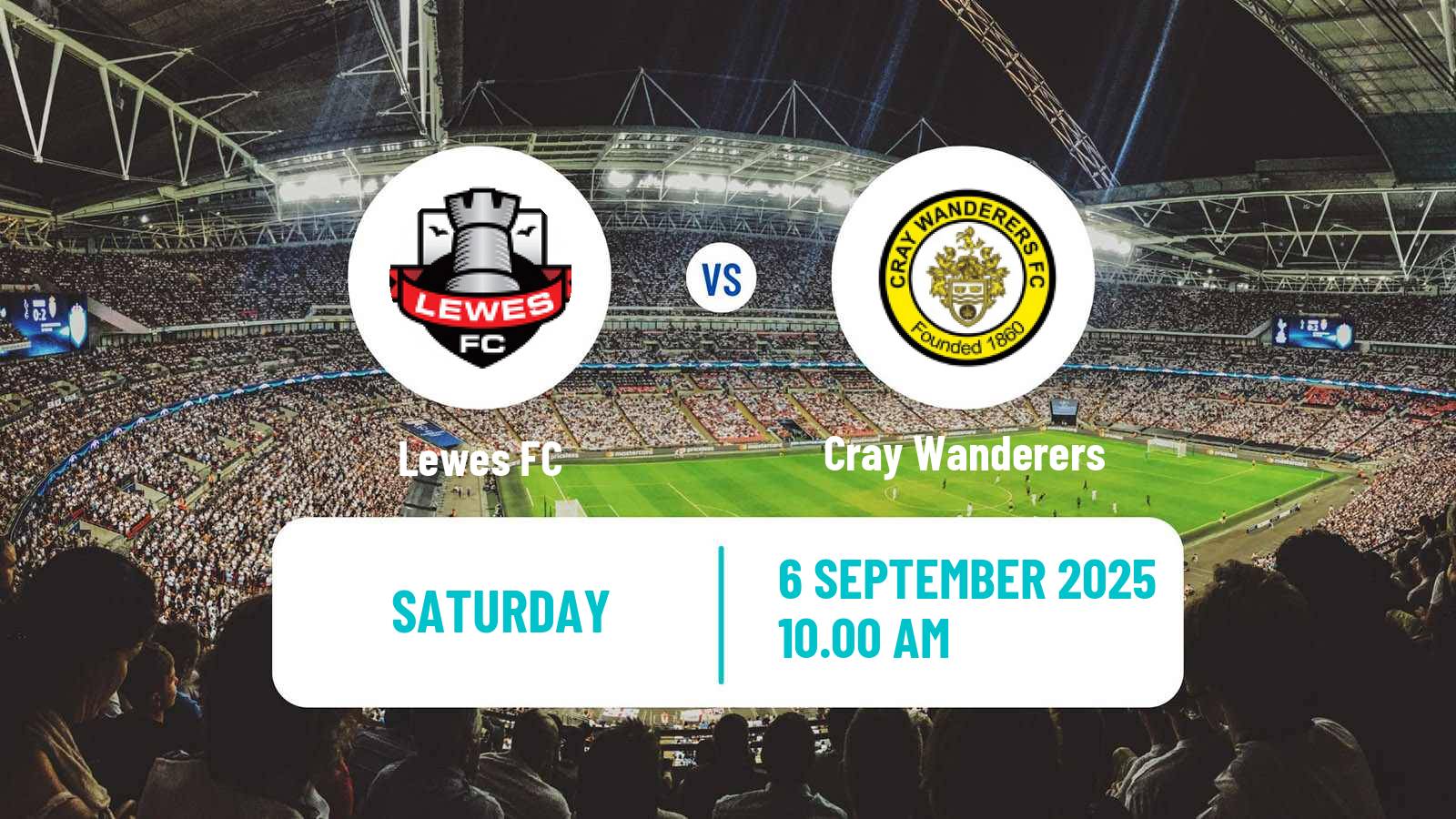 Football English Isthmian League Premier Division Lewes - Cray Wanderers