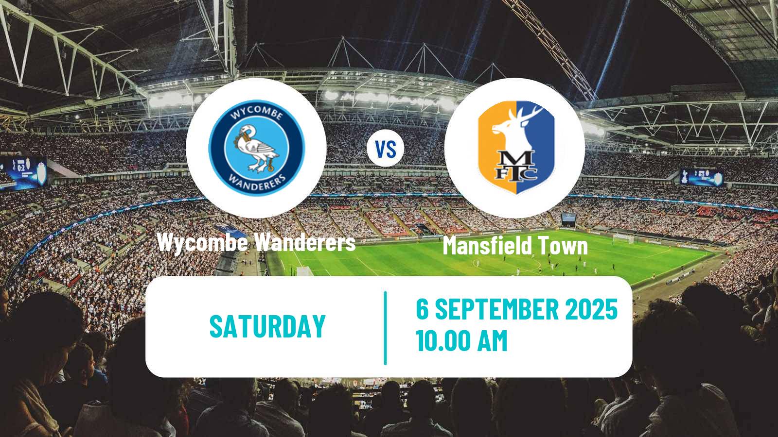 Football English League One Wycombe Wanderers - Mansfield Town
