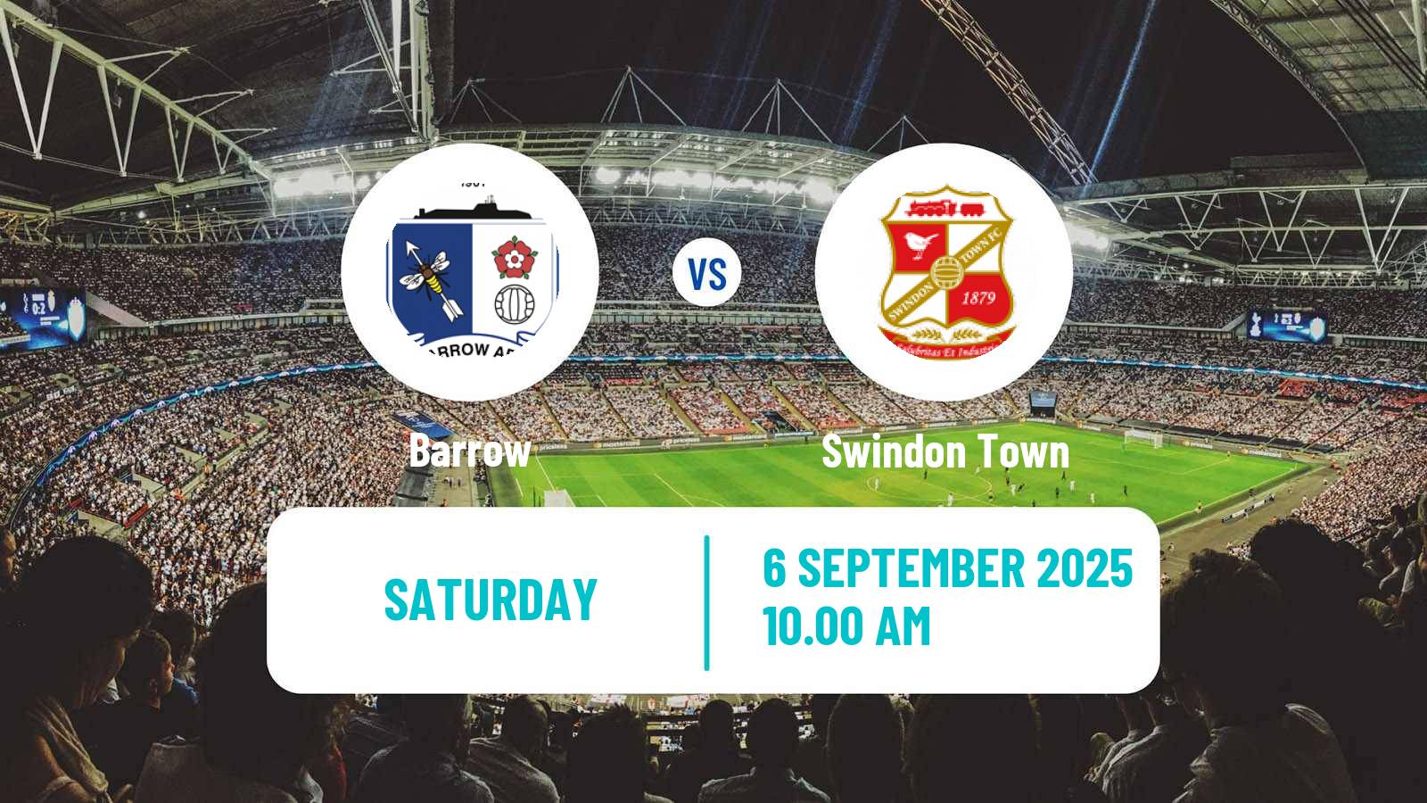 Football English League Two Barrow - Swindon Town