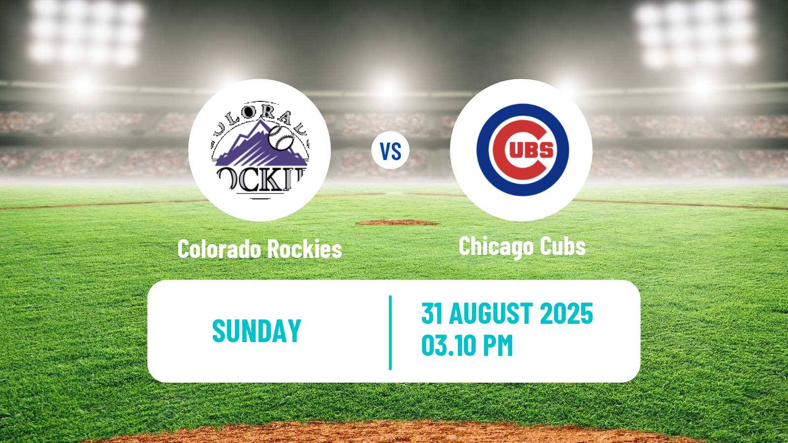 Baseball MLB Colorado Rockies - Chicago Cubs