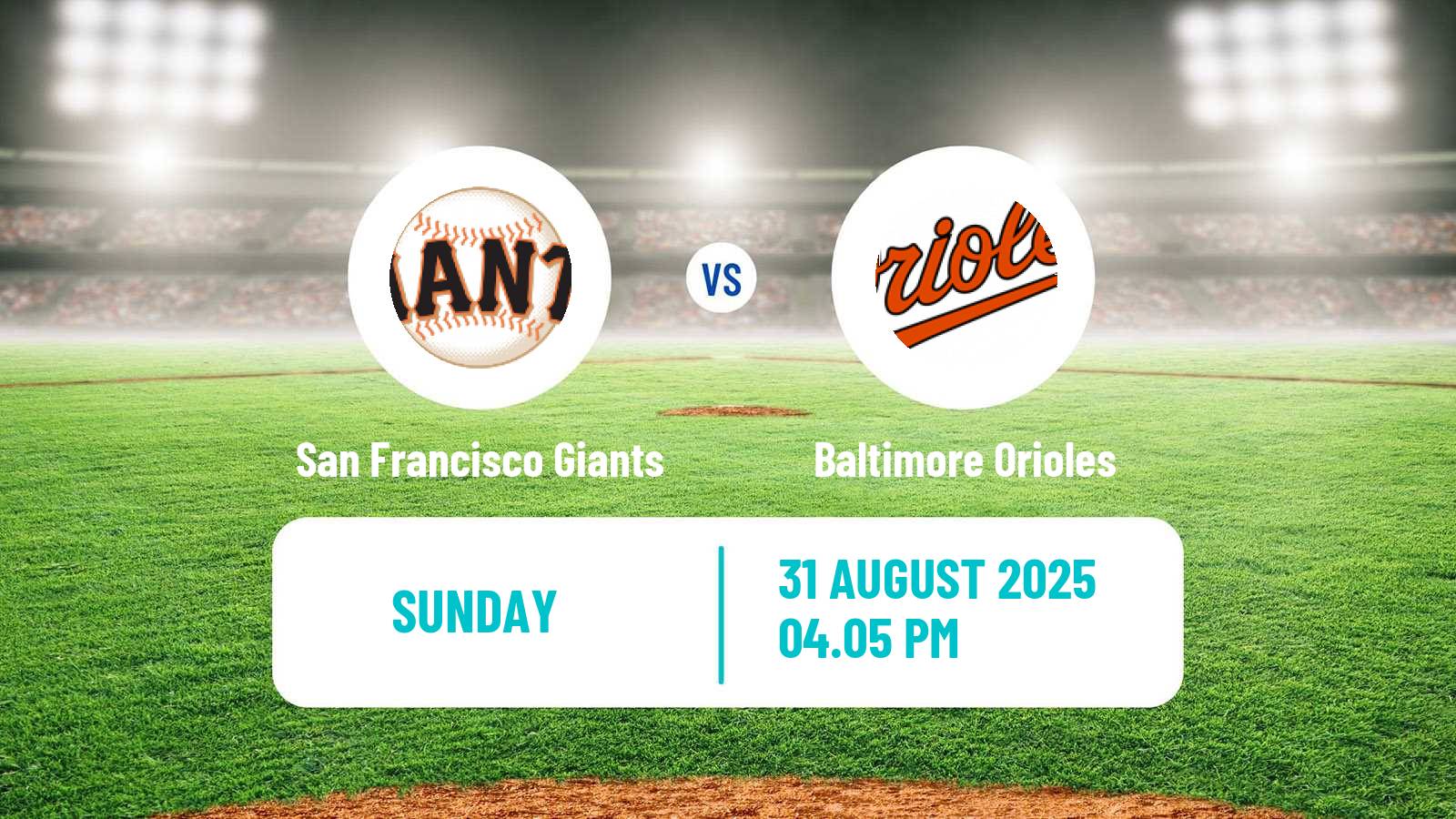 Baseball MLB San Francisco Giants - Baltimore Orioles