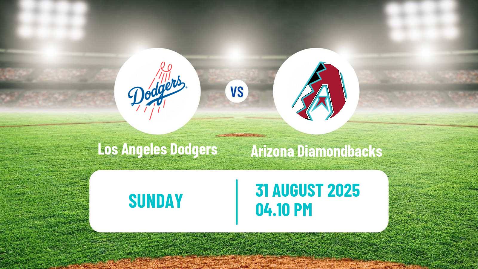 Baseball MLB Los Angeles Dodgers - Arizona Diamondbacks
