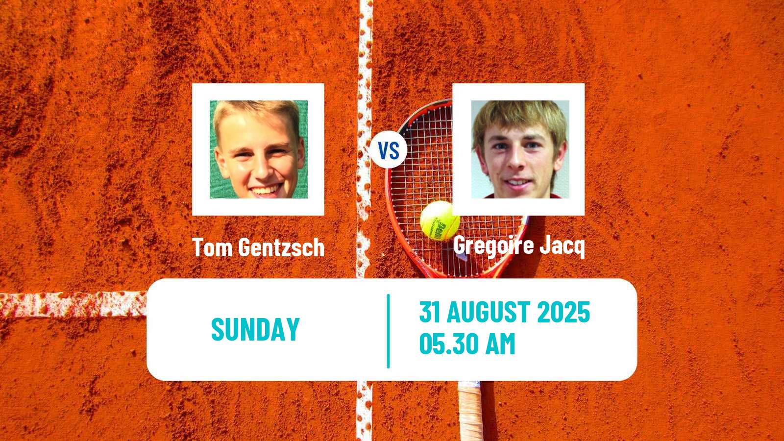 Tennis Genova Challenger Men Tom Gentzsch - Gregoire Jacq