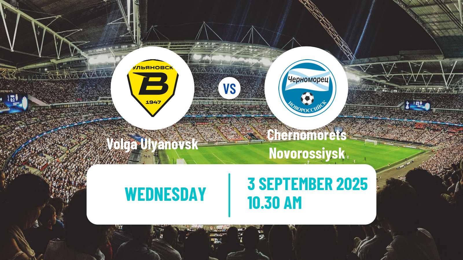 Football Russian FNL Volga Ulyanovsk - Chernomorets Novorossiysk
