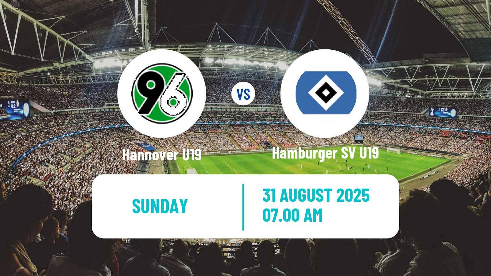 Football German DFB Youth League Hannover U19 - Hamburger SV U19