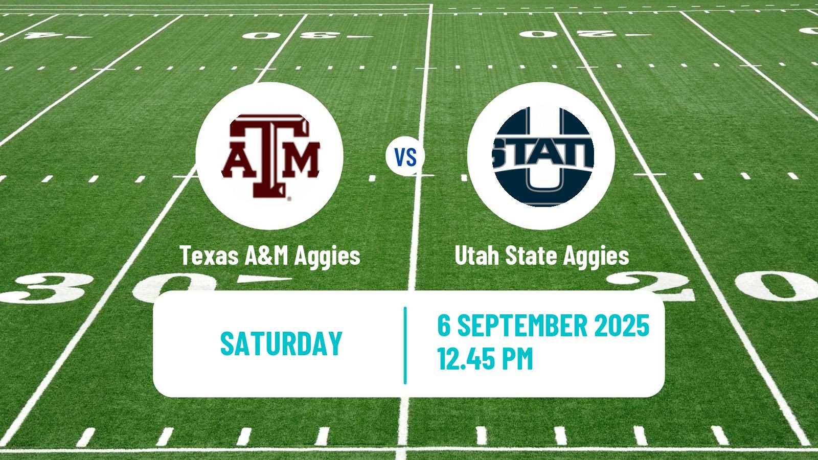American football NCAA College Football Texas A&M Aggies - Utah State Aggies