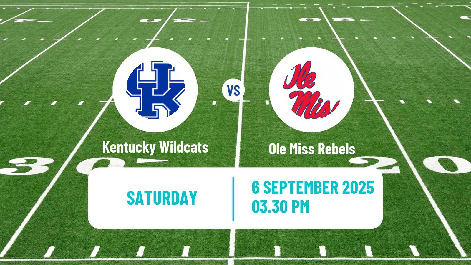 American football NCAA College Football Kentucky Wildcats - Ole Miss Rebels
