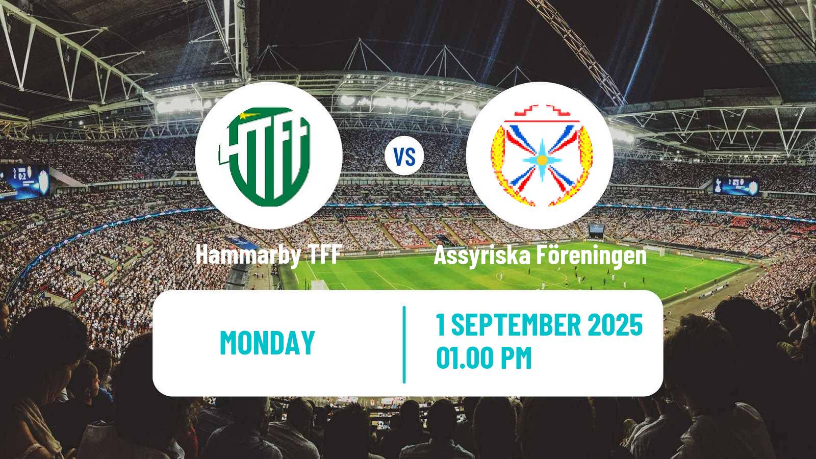 Football Swedish Division 1 Norra Hammarby TFF - Assyriska Föreningen