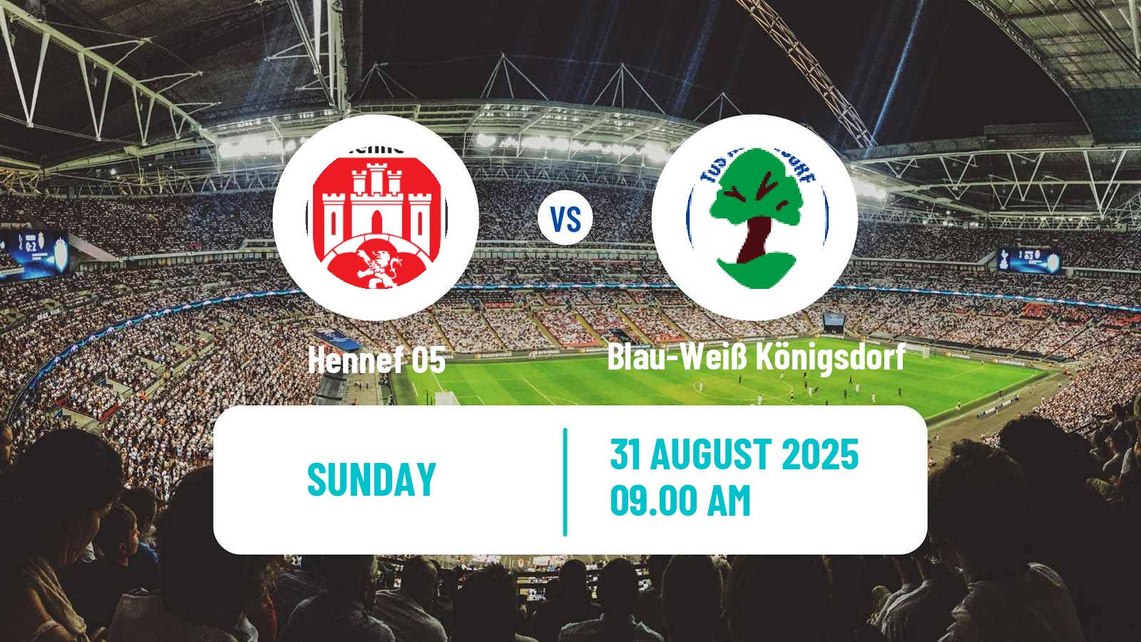 Football German Oberliga Mittelrhein Hennef 05 - Blau-Weiß Königsdorf