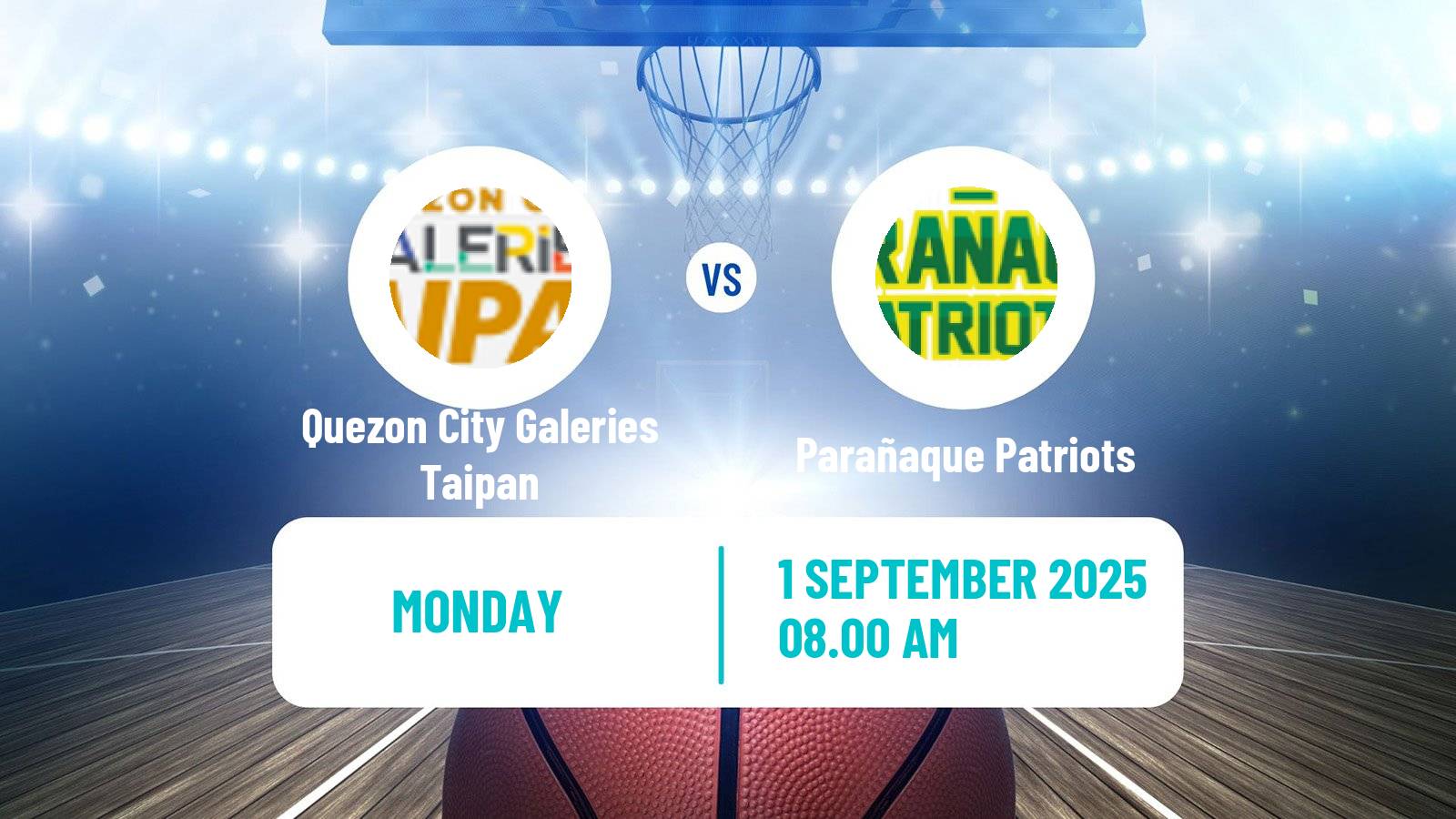 Basketball Philippines MBPL  Quezon City Galeries Taipan - Parañaque Patriots
