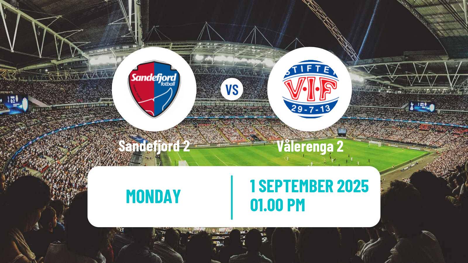 Football Norwegian Division 3 - Group 4 Sandefjord 2 - Vålerenga 2