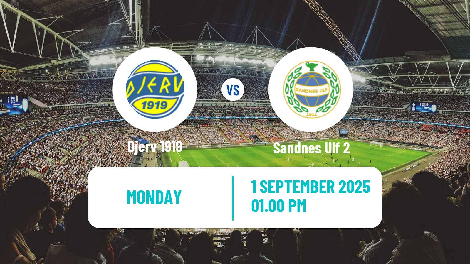 Football Norwegian Division 3 - Group 5 Djerv 1919 - Sandnes Ulf 2