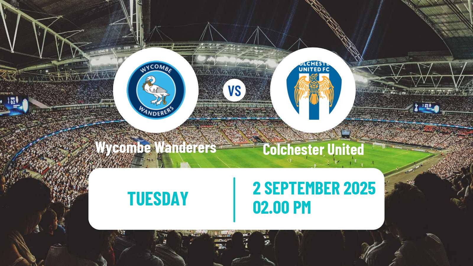 Football English EFL Trophy Wycombe Wanderers - Colchester United