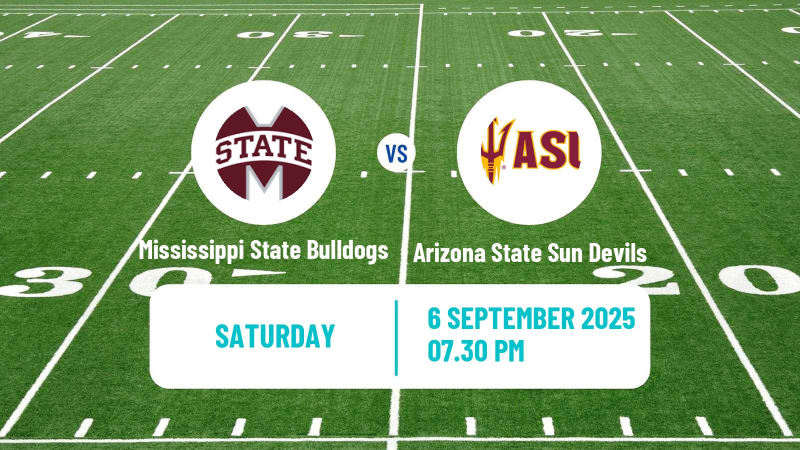 American football NCAA College Football Mississippi State Bulldogs - Arizona State Sun Devils