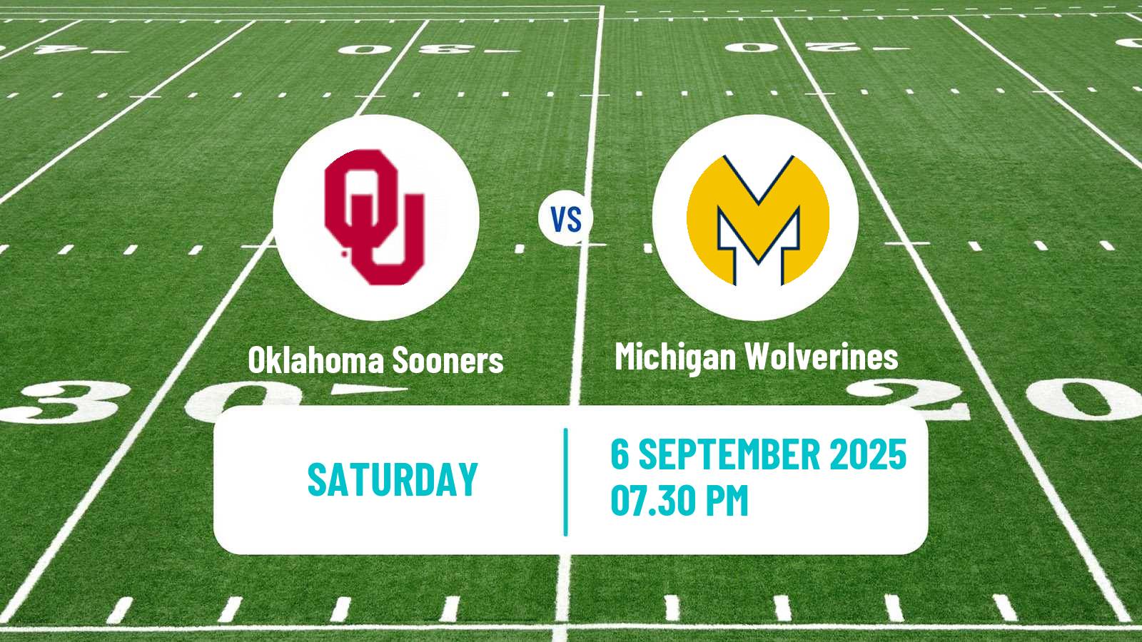 American football NCAA College Football Oklahoma Sooners - Michigan Wolverines